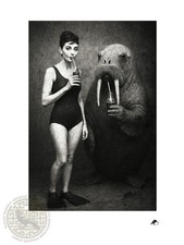 Die Badenden Walross & Frau